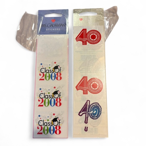 Vintage Mrs. Grossman Misc. Scrapbook Sticker Lot Travel Birthday Auto - Picture 7 of 11